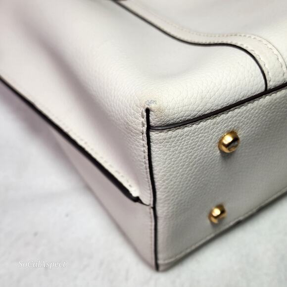 Tory Burch Small Leather Perry Triple Compartment Tote Bag 10x10 - Picture 8 of 11